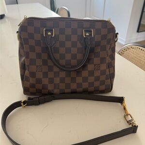 Louis Vuitton Speedy 25 bandouliere damier ebene
